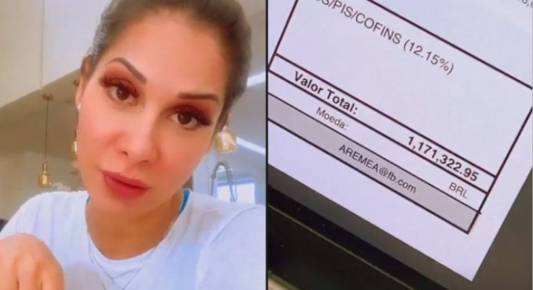 Maíra Cardi acusa fãs de ‘cuidar’ da sua vida e expõe boleto de R$ 1 milhão