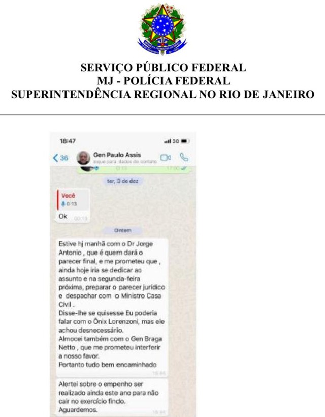 Braga Netto ‘prometeu interferir a nosso favor’, diz general em mensagens obtidas pela PF